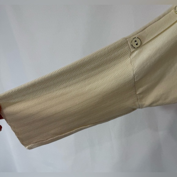 Melissa‎ Paige Knit Sweater Button Detail Dolman Sleeve Papyrus NWT Size Large - Picture 9 of 11